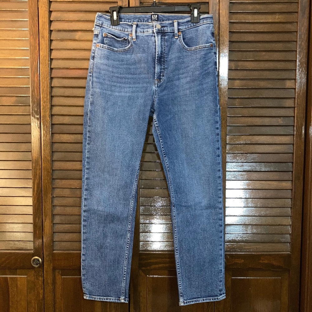 Gap Cigarette High Rise Straight Leg Denim Jeans Size 12 Regular